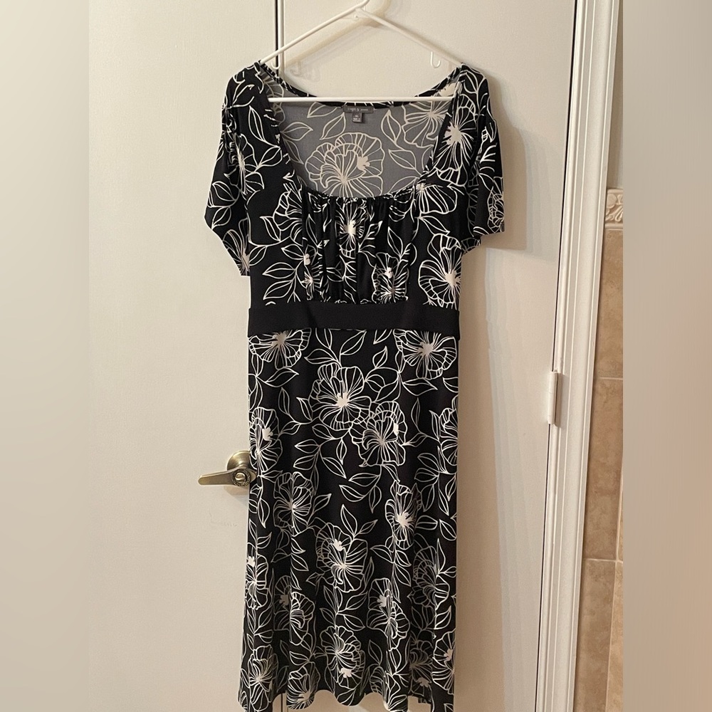 Apt 9 X-Large rayon black and white dress